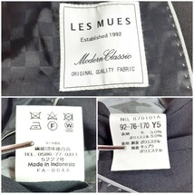 美品 LES MUSE レミュー スリーピース スーツ ブラック ウール混 キュプラ サイドベンツ Y5 2B ビジネス 卒業式 入社式 入学式 パーティー_画像10