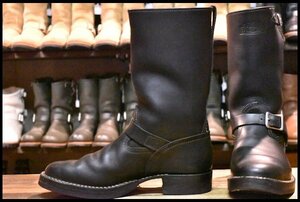 【9D 良品 14年】WESCO ウエスコ カスタムボス ブラック 黒 11インチハイト ビブラム705 ストラップロング エンジニア ブーツ HOPESMORE