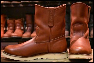 [9.5E superior article 09 year ] Red Wing 8866pekos red tea orola set cushion sole pull on boots redwing pecos HOPESMORE