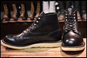 【10D 良品 08年】レッドウィング 8165 アイリッシュセッター 黒 ブラッククローム プレーントゥ 編み上げ ブーツ redwing HOPESMORE