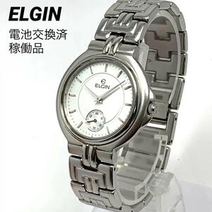 571 ELGIN エルジン スモールセコンド レディース 腕時計 新品電池交換済 クオーツ式 人気 希少