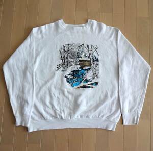 送料520円■MADE IN USA アメカジ古着 SWEATSHIRT COMPANY スウェットトレーナー 白 XL■ラグラン アメリカ製 ビンテージ 米国製 80s 90s 