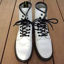 8ホール ブーツ Hawkins 白■ホーキンス 本革 ホワイト Dr.Martens同型 25.5cm相当■ドクターマーチンtype 希少 廃番 レザー ワークブーツ_画像3