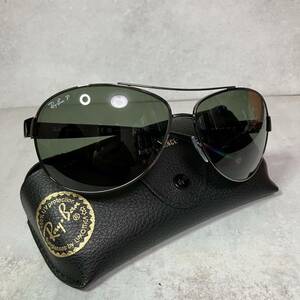 ●人気【偏光レンズ】Ray-Ban レイバン RB3386 ポラライズド サングラス/イタリア製/ケース付き/定価￥33,110/グリーン系