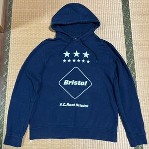 F.C.Real Bristol ロゴ スウェット パーカー 紺XL レア FCRB ソフネット soph ブリストル