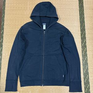 patagonia オーガニックコットン スウェット ZIP パーカー 紺 レア メンズ パタゴニア