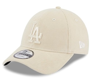 LA ドジャース MLB ★ New Era コーデュロイ ベージュ キャップ A