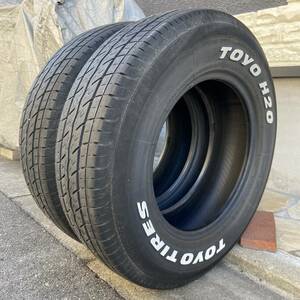 TOYO H20 195/80R15LT 107/105N 8PR ホワイトレター 22年製 残り溝約6mm 2本 トーヨー ハイエース キャラバン