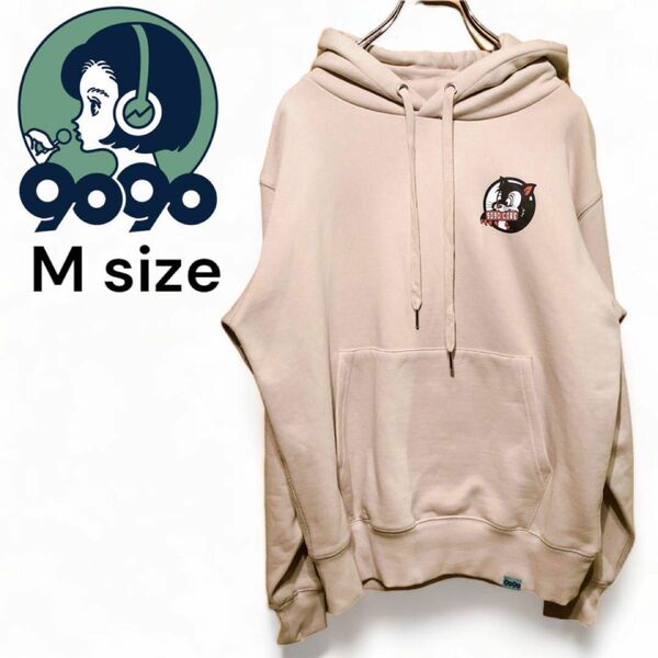 美品　9090 ナインティナインティ　両面　袖　プリント　防寒　裏フリース パーカー スウェット Logo Hoodie