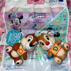 TDL34周年「ディズニーランド　トゥーンタウン　チップ　デール」ぬいぐるみバッジ　ディズニーランド34th