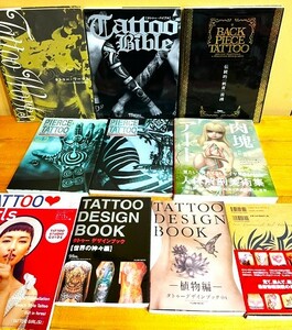 * beautiful used * publication *ta toe relation TATOO* meat . art * design *10 pcs. set 