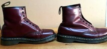 ★O-46★中古★Dr.Martens ドクターマーチン 8ホールブーツ★UK 8.5 27.0 cm★赤茶色★送料無料!!_画像4