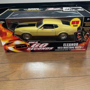 《箱付き》【1/18スケール】ELEANOR 1973 Mustang Mach 1 American Muscle ミニカー 模型 コレクション放出 Gone in 60 Seconds Ford