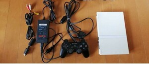 本体美品 SONY PS2 PlayStation2 プレステ2 本体1式セット SCPH-77000 薄型 動作確認済 白