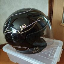 美品　SHOEI ショウエイ ジェットヘルメット サイズＳ 55センチ バイクヘルメット 　インカム配線有り レディース 　shoei j-stream_画像7