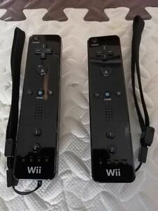  beautiful goods Wii remote control black nintendo Nintendo 2 pcs set free shipping prompt decision 