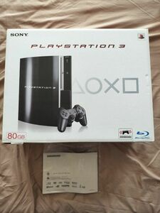 美品 動作確認済 PS3本体一式 コントローラー 厚型 初期型 シルバー プレステ3 PlayStation3 ソニー SONY 美品外箱 未開封説明書 HDMI付き