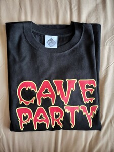 試着のみ　ssサイズ　THE CRO-MAGNONS ザ・クロマニヨンズ CAVE PARTY 半袖Tシャツ 黒Tシャツ ロックバンド バンドTシャツ バンT 　