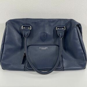 G◎ BURBERRY BLACK LABEL ブラックレーベル クレストブリッジ 2WAY チェック ボストンバッグ バーバリー オールレザー