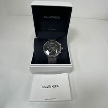 W◎ Calvin Klein カルバンクライン メンズ 8M271 ブラック ダイヤル ステンレススチール クォーツ 電池切れ_画像1