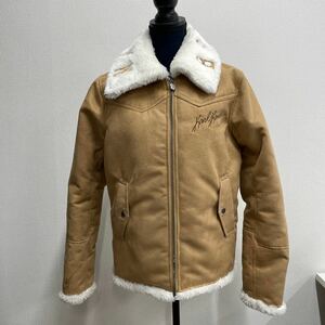 G◎ KARL KANI カールカナイ ジャケット Mサイズ ポリエステル キャラメル 193K1701 ボア汚れ有り