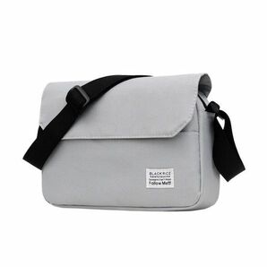 ショルダーバッグ　メッセンジャーバッグ　メンズ　レディース　大容量　大きめ　グレー　灰色　斜めがけ　マザーズバッグ　ポケット　鞄