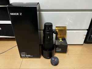 中古美品NIKKOR Z 180-600mmF5.6-6.3VR+1.4TC+Nikon filter ARCRESTII 3点セット 売り切り、即決無し！