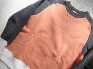 Two Moon Vintage Crew neck Sweat Shirt トゥームーン Vガセットフリーダム スリーブ スエット シャツ 42 両V