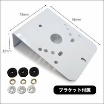 大音量ブザー付き LED回転灯 AC100V 警告 防犯 誘導 非常灯 赤 レッド WARNINGライト 壁面用ブラケット付属/12χ_画像5