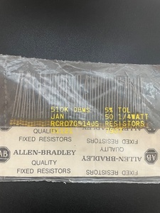  Allen Bradley 510ｋΩ 1/4W カーボンコンポジション抵抗 ５０本