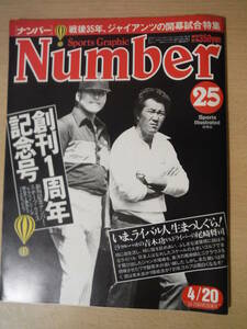 ★C スポーツグラフィック・ナンバー sports Graphic Number 25号 1981年4月20日号 創刊1周年記念号 青木功 尾崎将司 巨人軍 擦れ・焼け有