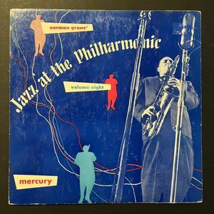 米mercury【黒tp / 10インチ】＊ Jazz At The Philharmonic Vol.8 Flip Phillips, Illinois Jacquet, Hank Jones, Howard McGhee ＊ jatp