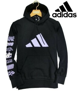 ◆C32 新品 adidas アディダス プルオーバーフーディ 【 2XO 】 黒　スウェットパーカ　パーカー　裏フリース 