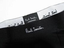 ◇e105 新品 国内正規品 定価6,600円ポールスミス Paul Smith ショートボクサーパンツ2枚セット【M】黒 ブランドロゴ マルチストライプ_画像7