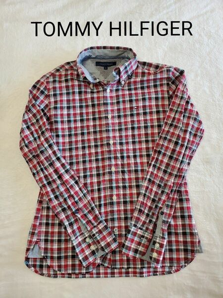 【美品】TOMMY HILFIGER トミーヒルフィガー 長袖シャツ チェック柄 ボタンダウンシャツ