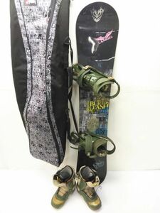 豪華4点セット! ALLバートン! BURTON CLASH 155cm + RULER 26.5cm メンズ スノーボード ケース付き 0109H1F7 @140