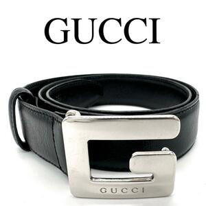 GUCCI グッチ ベルト ロゴバックル ワンポイントロゴ ロゴ金具 レザー