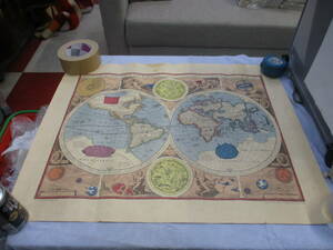 世界地図　1627年　大航海時代　ＡＮＥＷ　ＡＮＤ　ＡＣＣＶＲＡＴ　ＭＡＰ　ＯＦ　ＴＨＥ　ＷＯＲＬＤ　検　マップ　地図、旅行ガイド