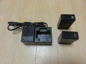 【中古】KENWOOD ケンウッド バッテリーチャージャー BC-10＋おまけ殻割用充電池2個　TH-77/25/45/55等の充電に　傷汚れ多数実用品で