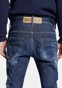 23AW DARK RIPPED WASH SUPER TWINKY JEANS 46 Dsquared Denim super twin ключ 