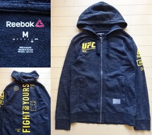 【Reebok】UFC フルジップ パーカー ブラック系 SIZE:MEDIUM (総合格闘技,MMA,リーボック)