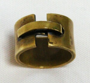 R.NEWBOLD アールニューボールド・リング　RING　指輪　メンズ　真鍮製　直径（内寸）約1.7㎝　幅：約1.3㎝