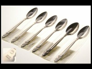 N205 Georg Jensen ジョージジェンセン デンマーク スターリング シルバー 銀製 ACORN エコーン ティー スプーン カトラリー 6pcs 未開封