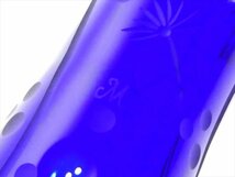 N203 Meissen マイセン クリスタル 希少作品 青被せ グラヴィールカット フラワー タンポポ 綿毛 大型 ベース 花瓶 飾壷 30cm_画像9