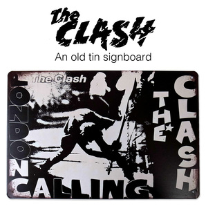The Clash ザ クラッシュ ブリキ看板 20cm×30cm アメリカン雑貨 サインボード バー レトロ パンク ロック イギリス