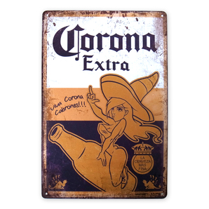 Corona Extra コロナ ビール ブリキ看板 20cm×30cm サインプレート 店舗用品 送料無料