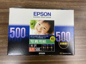 在★未使用 EPSON エプソン EXCEED YOUR VISION 写真用紙 光沢 L判 500枚入り KL500PSKR