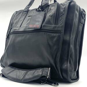 【美品】 TUMI トゥミ オールレザー 2way ブリーフケース ビジネスバッグ 9635D3 A4収納 PC収納 大容量 ブラック 黒 メンズ 1円 ショルダー