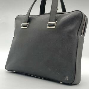 【現行】ダンヒル dunhill ビジネスバッグ ブリーフケース ボードン カドガン レザー メンズ 通勤 ロゴ トートバッグ A4 PC 収納可能大容量