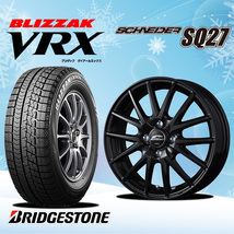 新品 14インチ ブリヂストン VRX 185/70R14 スタッドレス アルミ 4本 5.5J+38 4/100 10系 アクア(2011/12-), 130系 ビッツ ヴィッツ_画像1